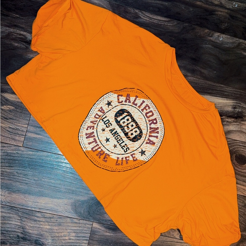 Orange California Adventure Crop Top